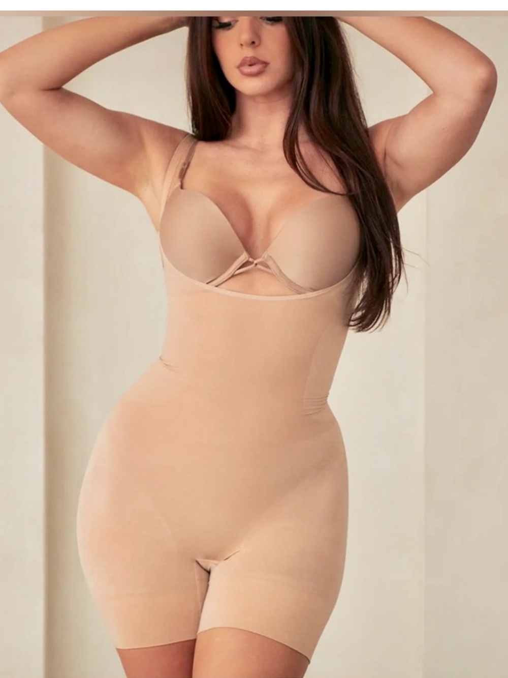 Pinsy cream shape wear shorts bodysuit women’s size xlarge new with tags